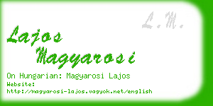 lajos magyarosi business card